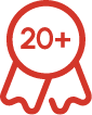 20+ years’ experience icon